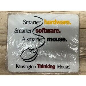 Vtg Kensington Thinking Smarter Mouse Smarter Software Hardware Mouse Pad NOS